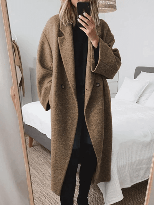 Camilli™ – Manteau long en laine à col raffiné
