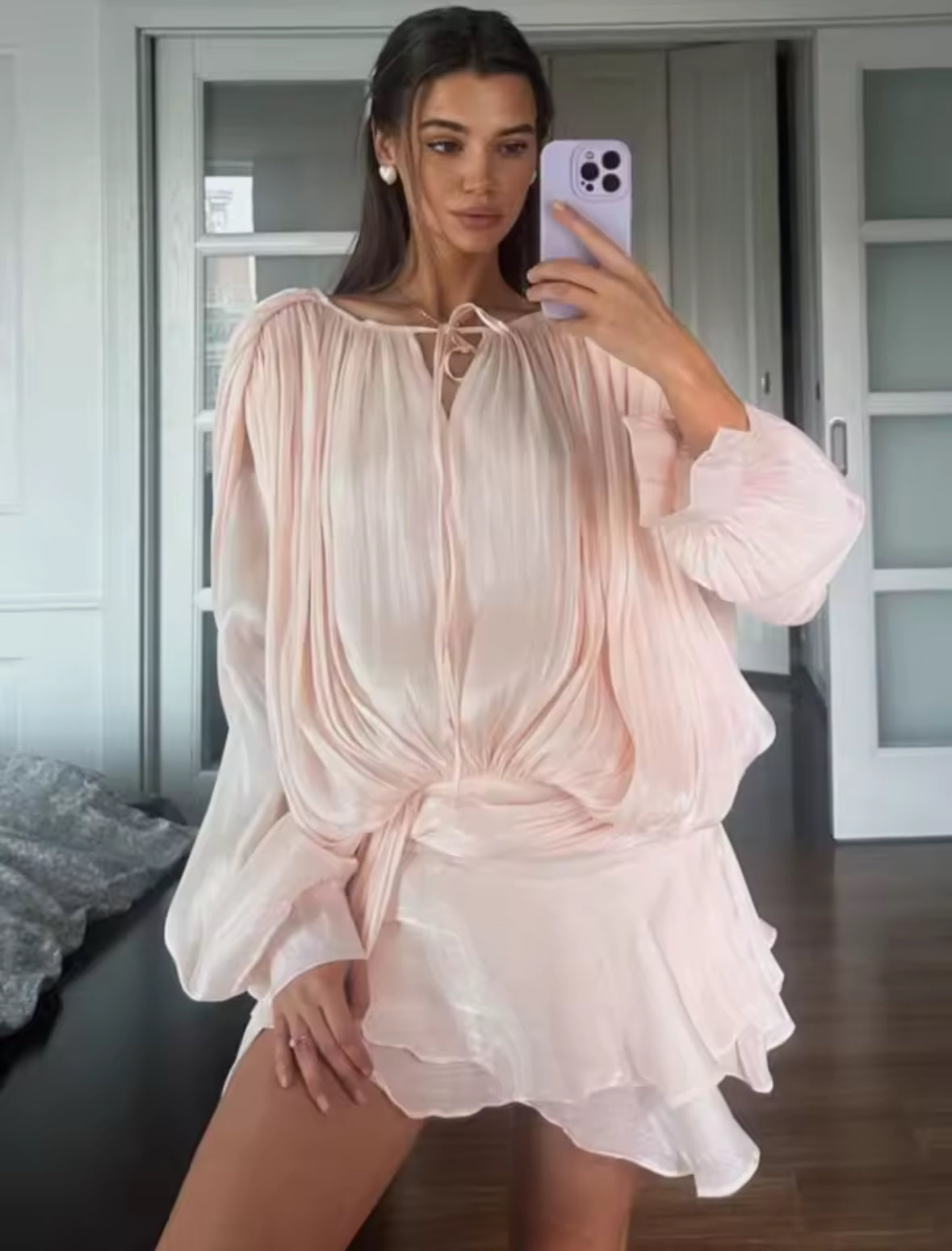 Robe mini élégante à volants Mary Jo