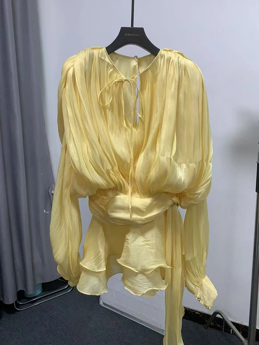 Robe mini élégante à volants Mary Jo