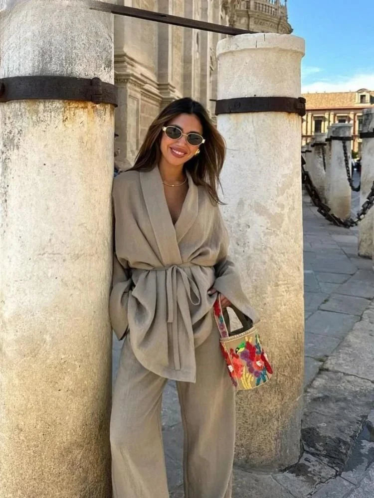 Ensemble kimono en lin Isabeau