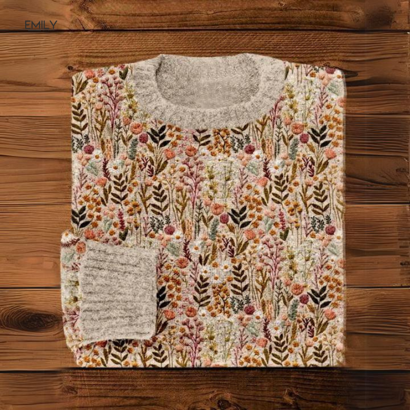 Jena™ | Pull doux brodé de fleurs