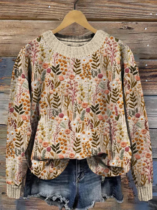 Jena™ | Pull doux brodé de fleurs 