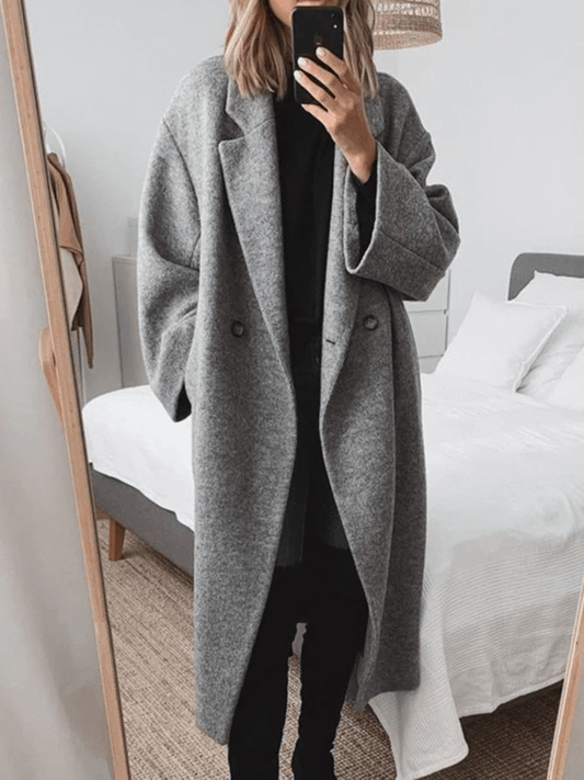 Camilli™ – Manteau long en laine à col raffiné