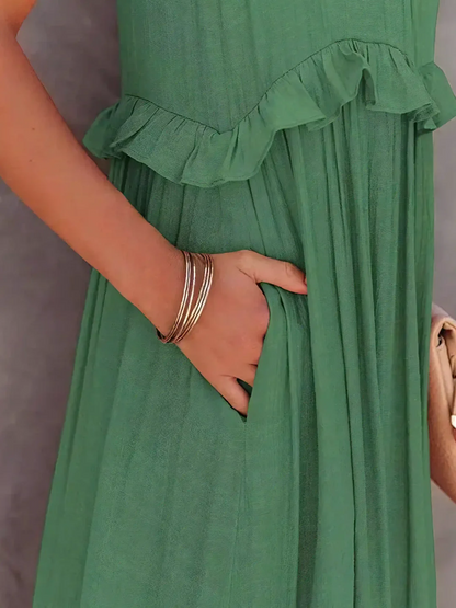 Elisa – Robe longue à volants