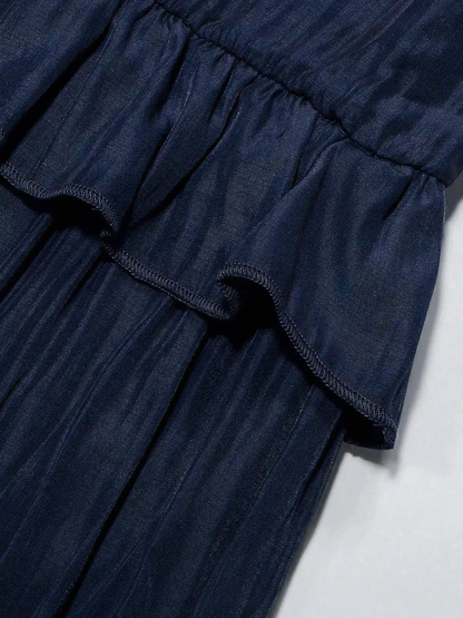 Elisa – Robe longue à volants