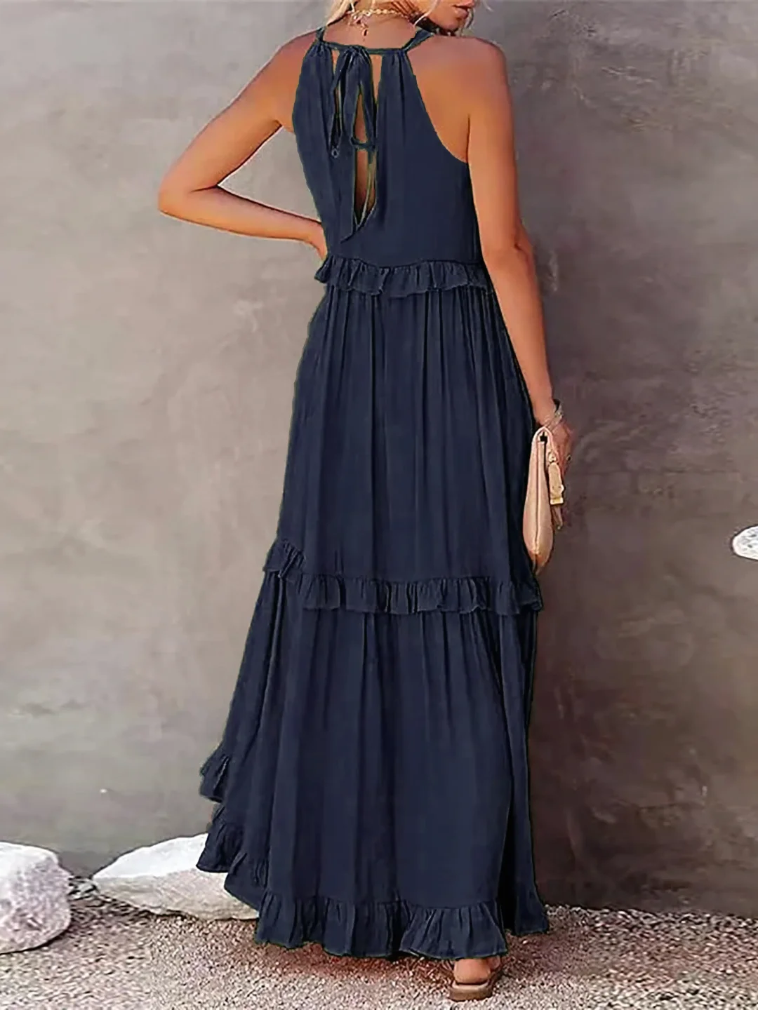 Elisa – Robe longue à volants