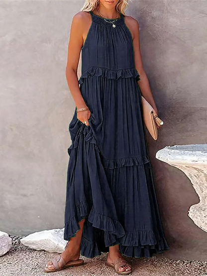 Elisa – Robe longue à volants