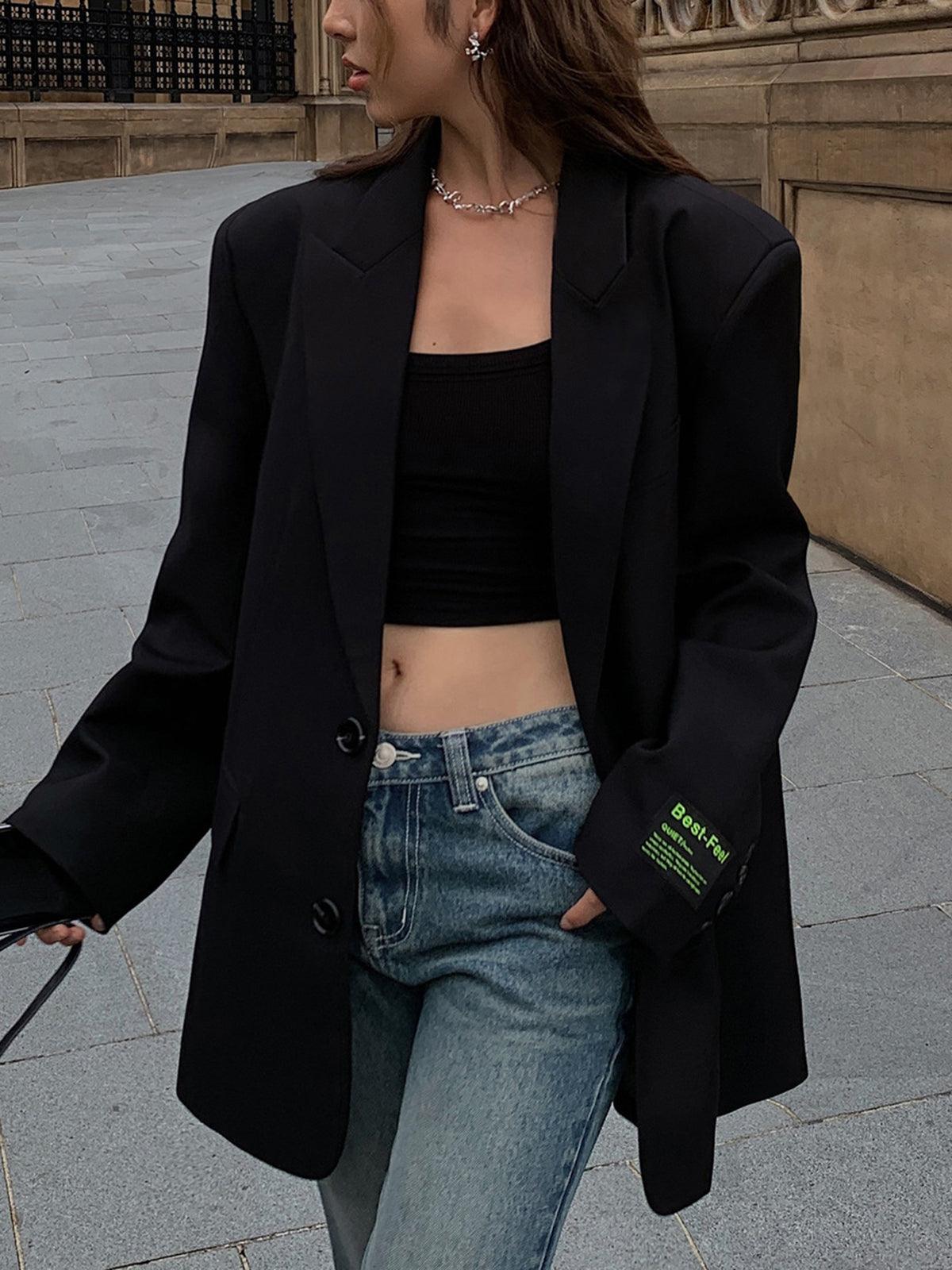 oversized blazer gris