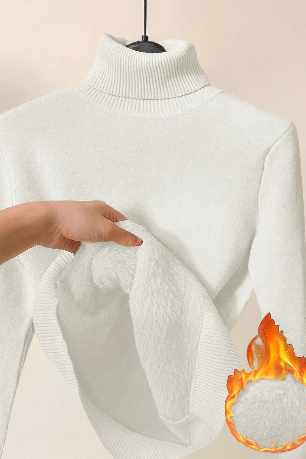 Manon™ | Pull à col roulé doublé chaud
