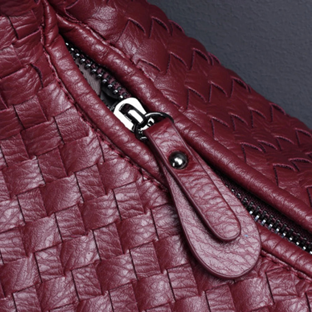 Grand sac à bandoulière tressé vegan Kate