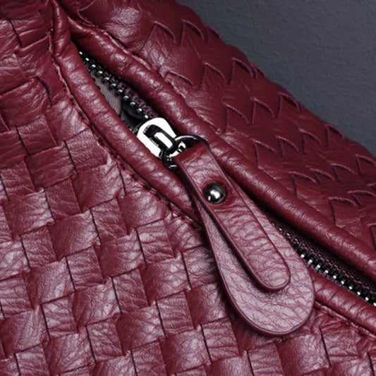 Grand sac à bandoulière tressé vegan Kate