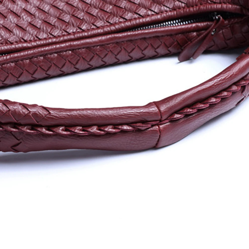 Grand sac à bandoulière tressé vegan Kate