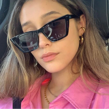 Lunettes de soleil œil de chat félines tendance années 80-90