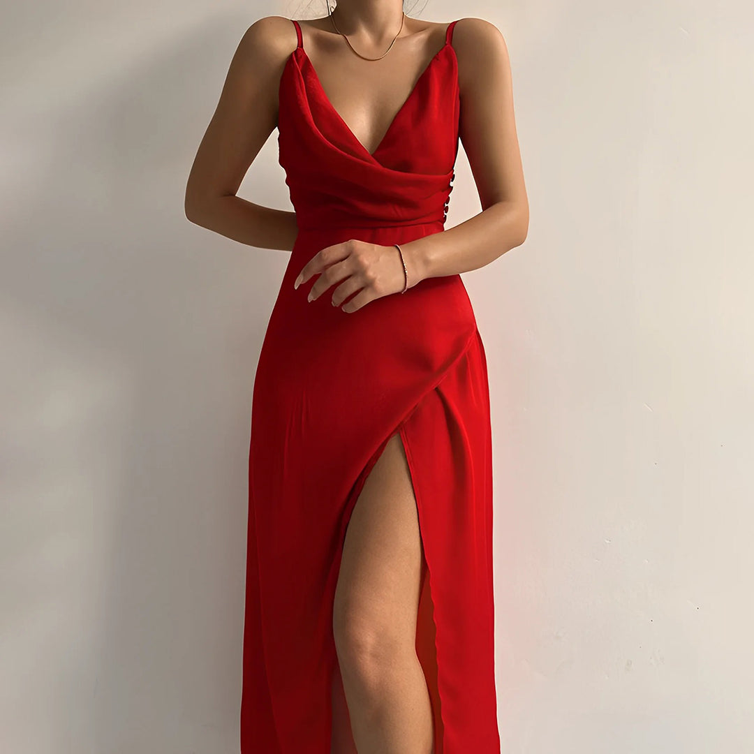 Robe longue élégante avec fente Chloé