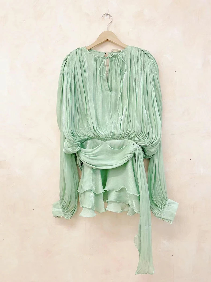 Robe mini élégante à volants Mary Jo