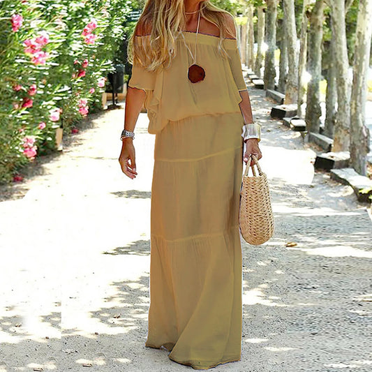 Robe longue à volants Ivy 