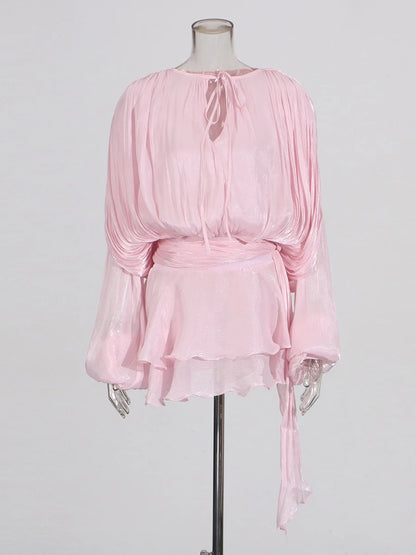 Robe mini élégante à volants Mary Jo
