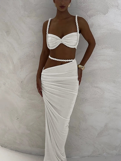 Ensemble d'été jupe longue et soutien-gorge coordonnés Sun