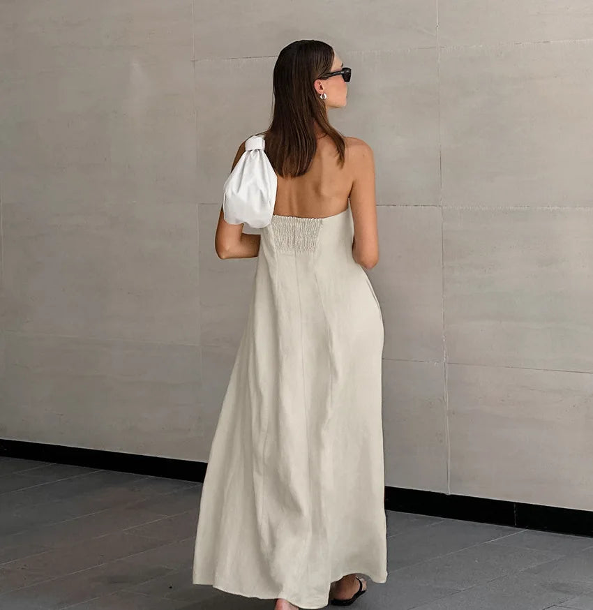 Robe d'été longue sans bretelles Lumine 