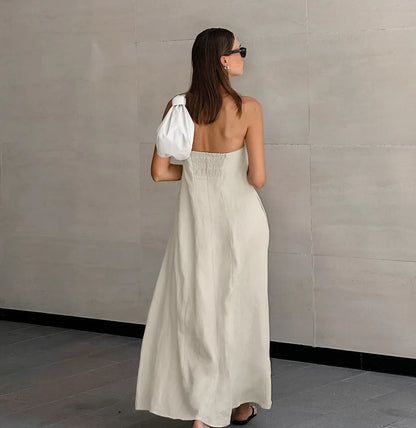 Robe d'été longue sans bretelles Lumine 