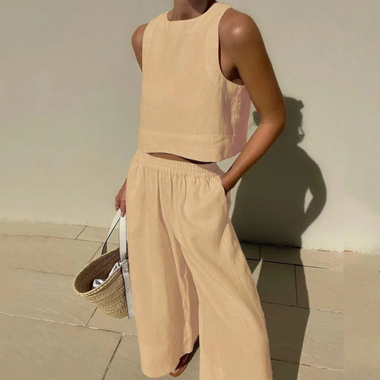 Ensemble en lin sans manches Nola Co-ord 