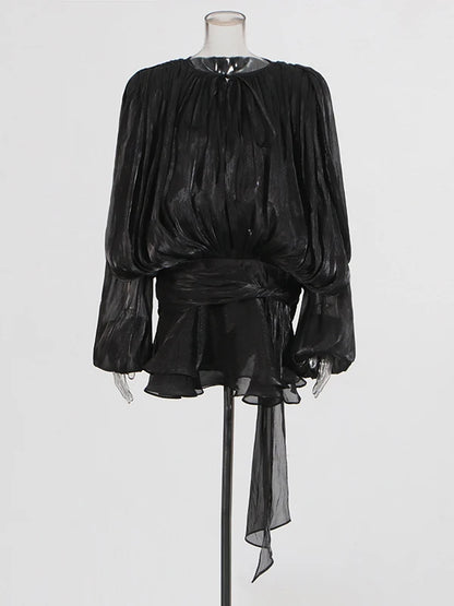 Robe mini élégante à volants Mary Jo