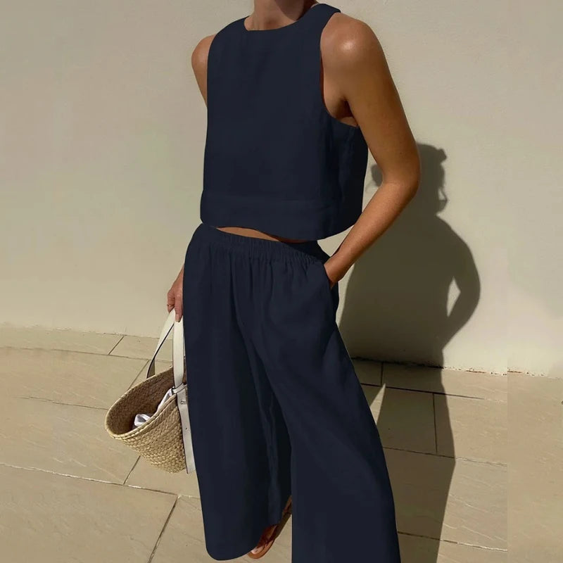 Ensemble en lin sans manches Nola Co-ord 