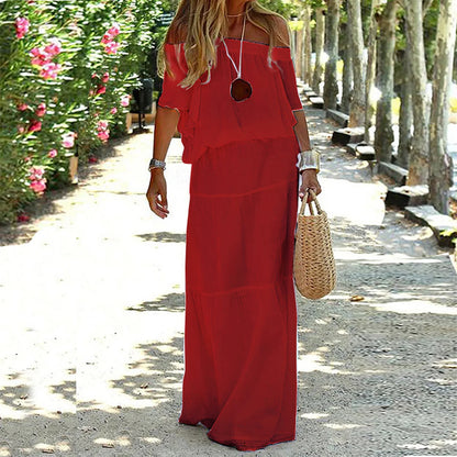 Robe longue à volants Ivy 