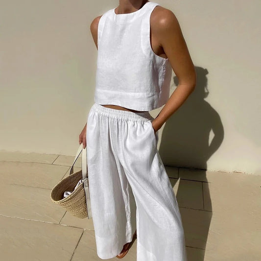 Ensemble en lin sans manches Nola Co-ord 