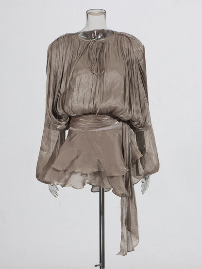 Robe mini élégante à volants Mary Jo
