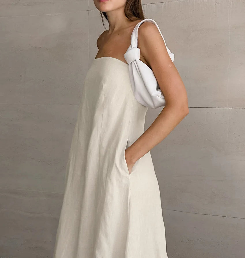 Robe d'été longue sans bretelles Lumine 
