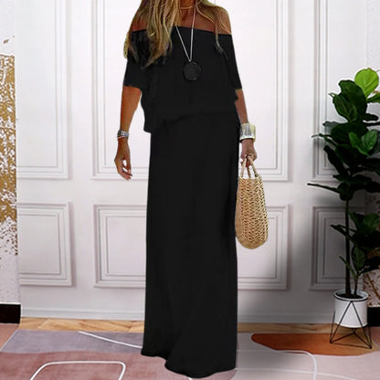Robe longue à volants Ivy 