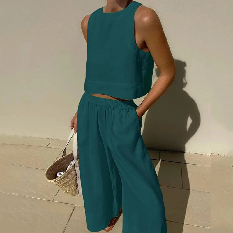 Ensemble en lin sans manches Nola Co-ord 