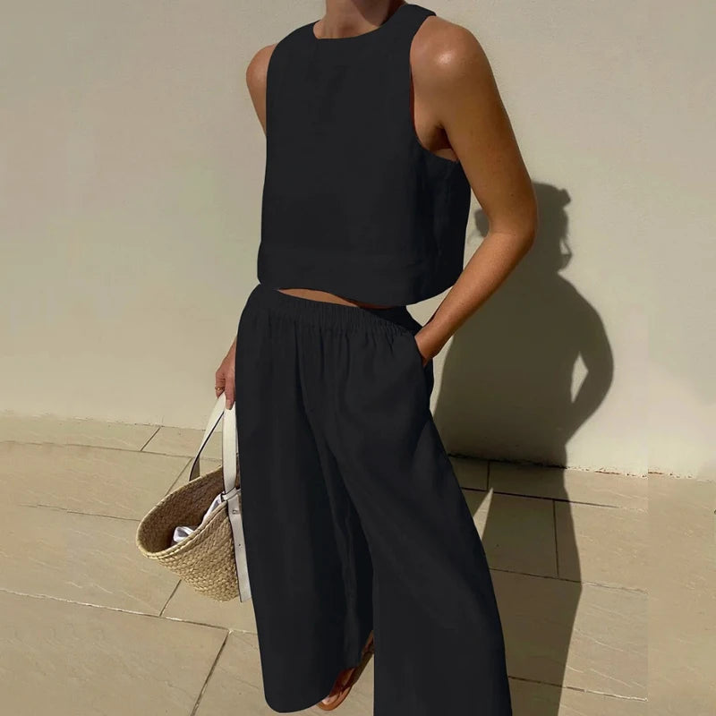Ensemble en lin sans manches Nola Co-ord 