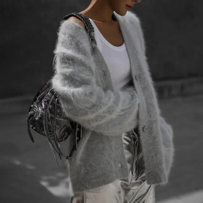 Gilet oversize en mohair Mila