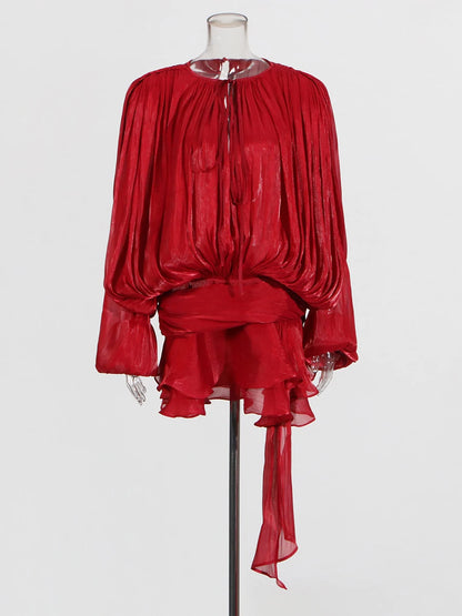 Robe mini élégante à volants Mary Jo