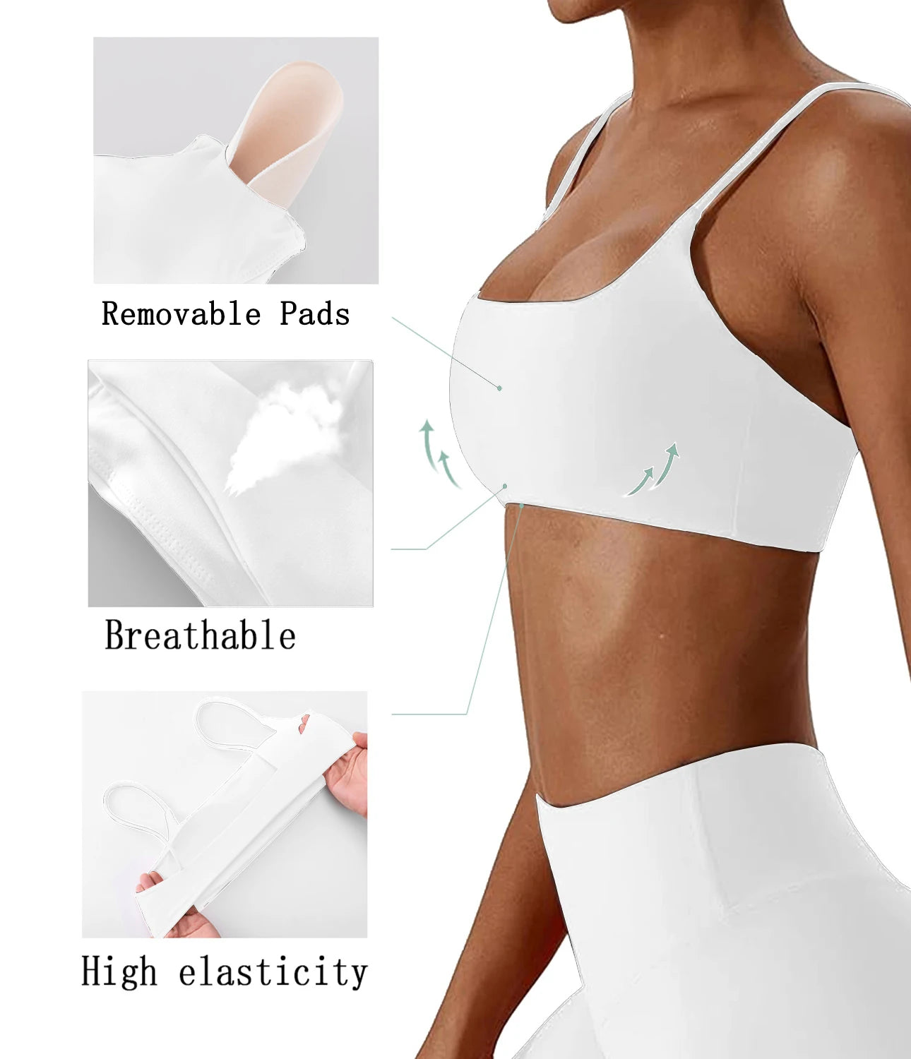 Soutien-gorge Pilates Sofia en élasthanne dos croisé