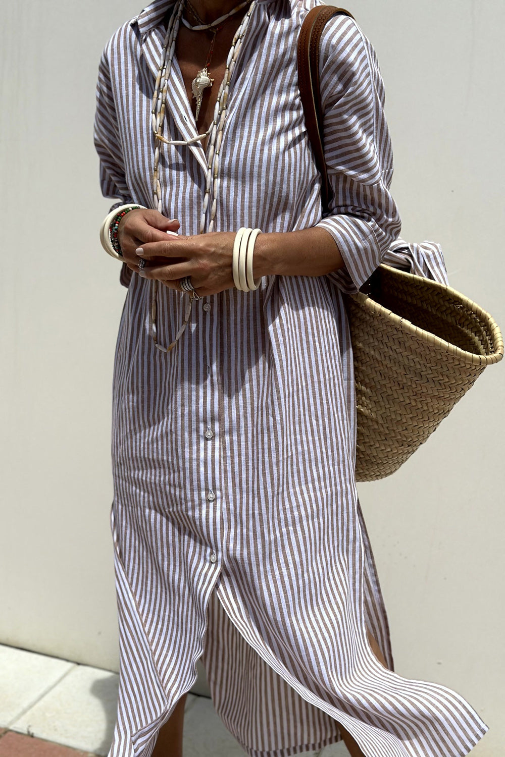 Robe chemise longue rayée Livia 