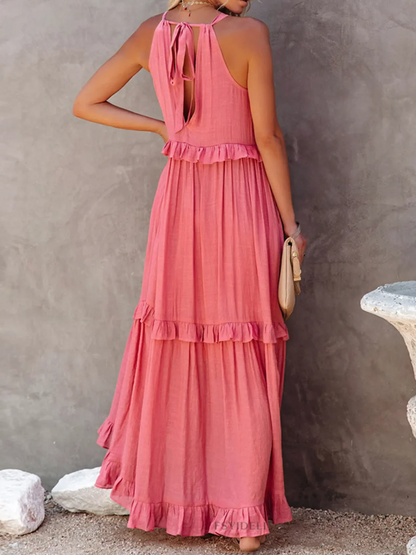 Elisa – Robe longue à volants