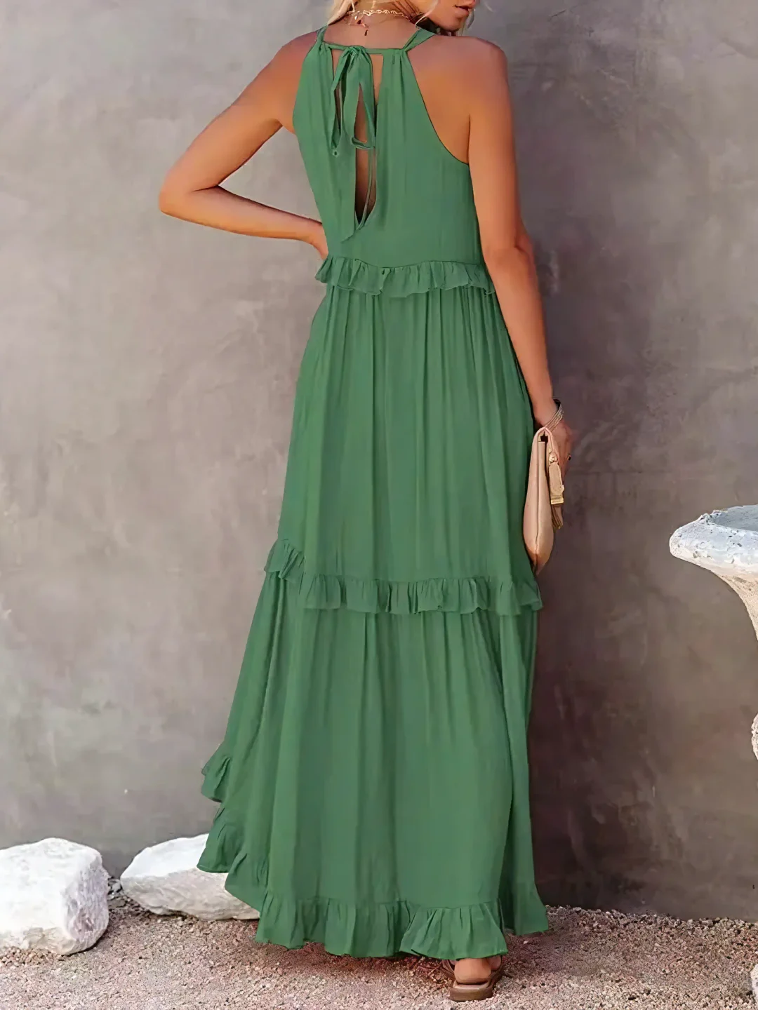 Elisa – Robe longue à volants