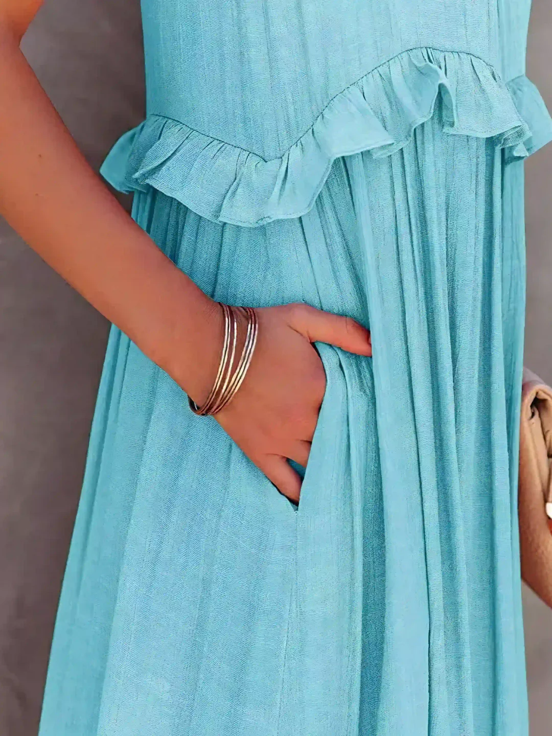 Elisa – Robe longue à volants