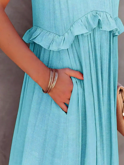 Elisa – Robe longue à volants