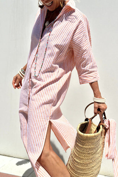 Robe chemise longue rayée Livia 
