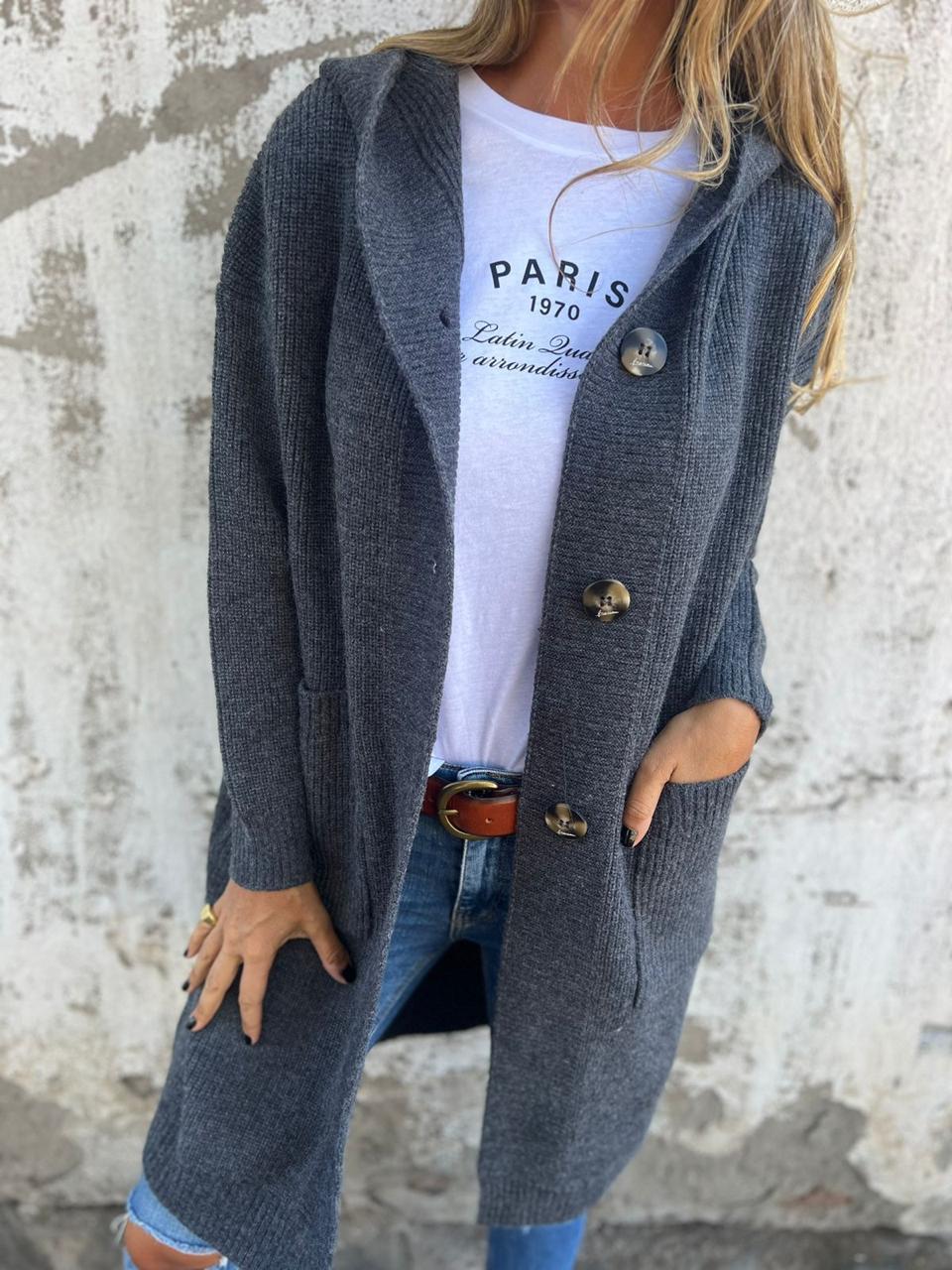 Tara - Le cardigan long incontournable: confort, chaleur & élégance